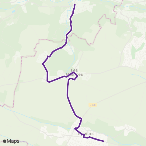 Île-de-France Mobilités Gare de St-Rémy-les-Chevreuse <> Janvrerie map