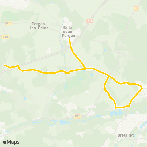 Île-de-France Mobilités Collège Jean Monnet <> Bajolet map