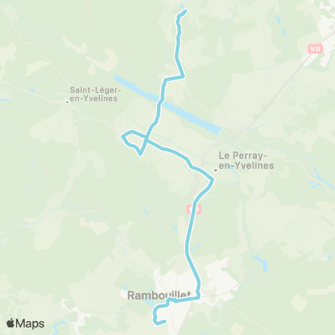 Île-de-France Mobilités Collège Racinay <> Château map