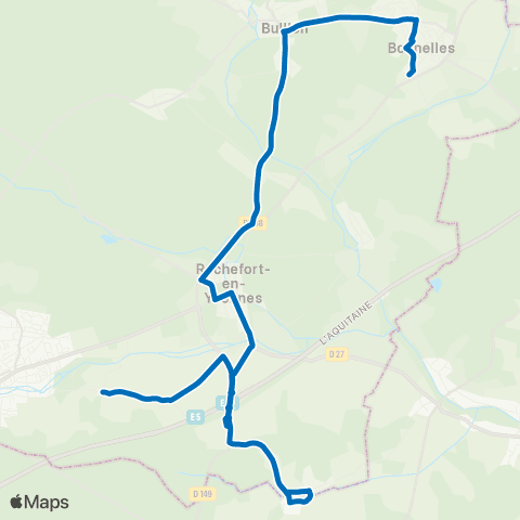 Île-de-France Mobilités Collège des 3 Moulins <> Le Petit Plessis map