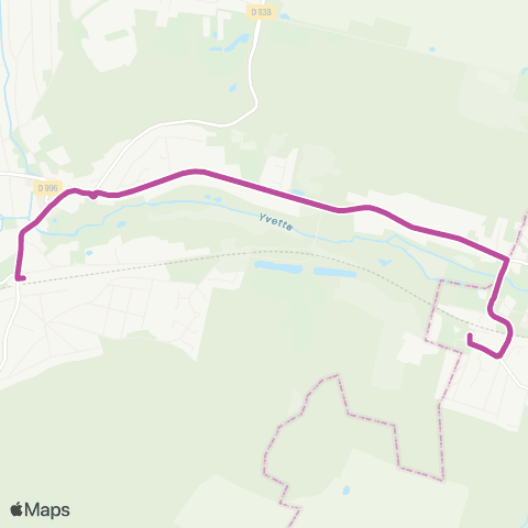 Île-de-France Mobilités Gare de St-Rémy-les-Chevreuse <> Gare de Courcelle - Lycée de la Vallée map