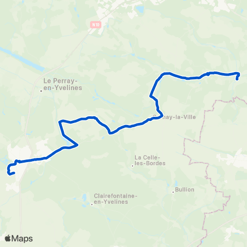 Île-de-France Mobilités Pl. <> Gare de Saint-Rémy-les-Chevreuse map