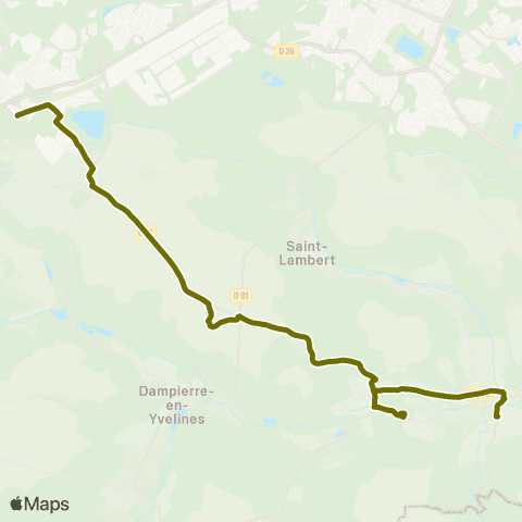 Île-de-France Mobilités Gare de St-Rémy-les-Chevreuse <> Gare de la Verrière map