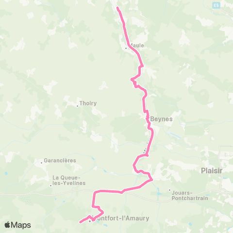 Île-de-France Mobilités Lycée Violet le Duc <> Gare de Nézel - Aulnay map