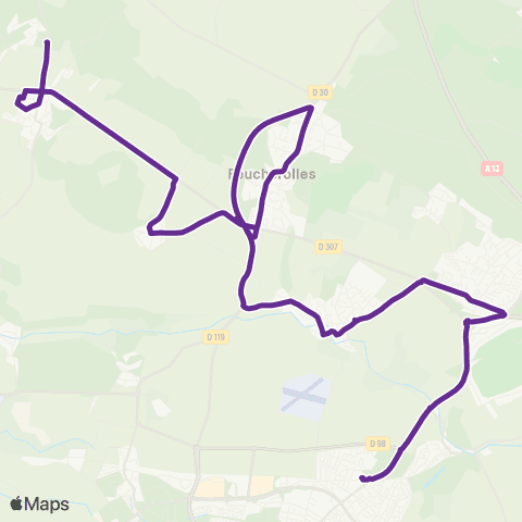 Île-de-France Mobilités Lycée Sonia Delaunay <> Chemin aux Boeufs map