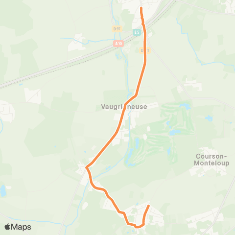 Île-de-France Mobilités Collège Jean Monnet <> Rue de Courson map