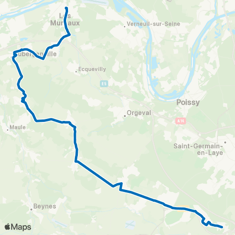 Île-de-France Mobilités Lycée Van Gogh <> Mairie map