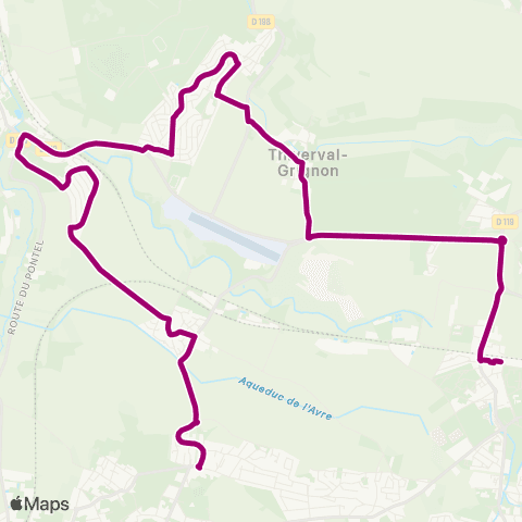 Île-de-France Mobilités Mairie <> Gare de Plaisir Grignon - Quai 7 map
