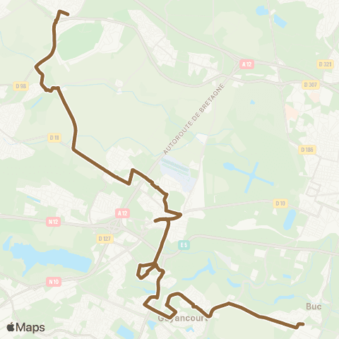 Île-de-France Mobilités Lycée Franco-Allemand / Ml King <> Clos Salibert map