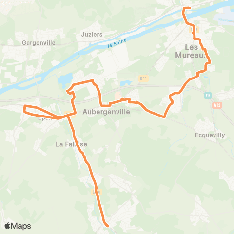 Île-de-France Mobilités Lycée Van Gogh <> Lavoir map