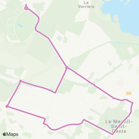 Île-de-France Mobilités Gare de la Verrière <> Gare de la Verrière map