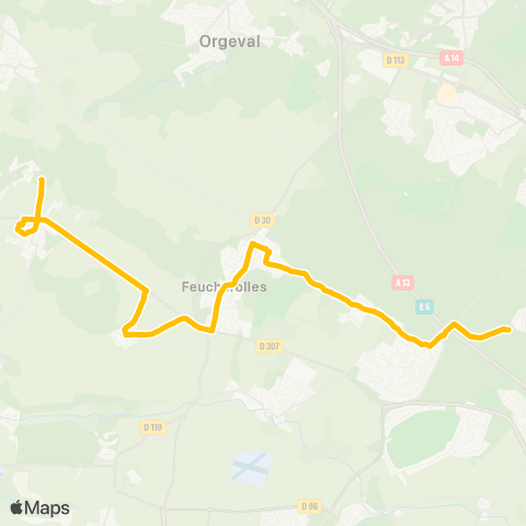 Île-de-France Mobilités Gare de St-Nom-la-Bretèche - Forêt de Marly <> Croix Marie map