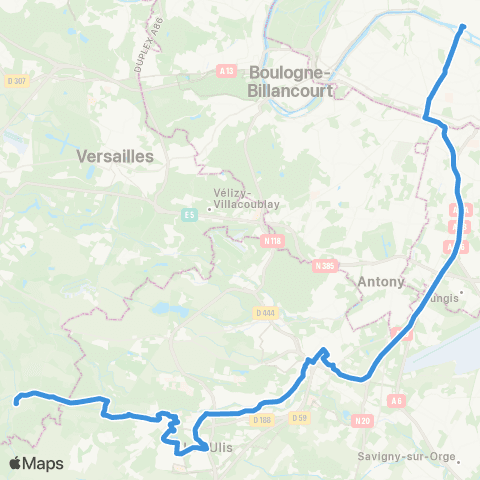 Île-de-France Mobilités Gare de St-Rémy-les-Chevreuse <> Châtelet map
