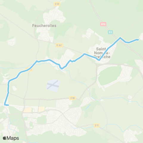 Île-de-France Mobilités Gare de Plaisir Grignon - Quai 7 <> Gare de St-Nom-la-Bretèche - Forêt de Marly map