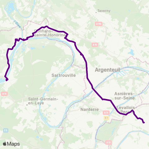 Île-de-France Mobilités Gare Routière N. (C1) <> Gare St-Lazare map