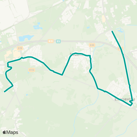 Île-de-France Mobilités Lycée François Villon - Quai 4 <> Mairie map