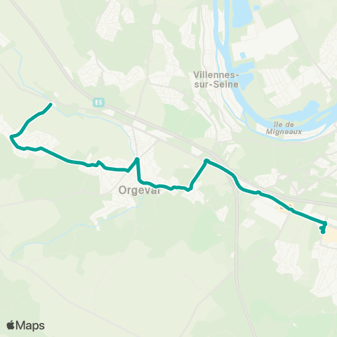 Île-de-France Mobilités Collège André Derain <> Vallée Maria map