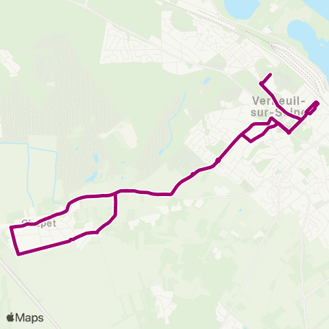 Île-de-France Mobilités Gare de Vernouillet-Verneuil (2b) <> Gare de Vernouillet-Verneuil (2b) map