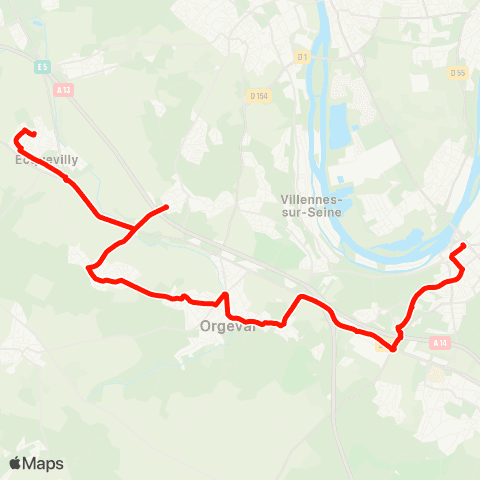 Île-de-France Mobilités Gare Sud de Poissy (1a) <> Clos des Bois map