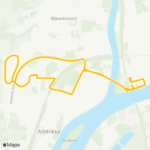 Île-de-France Mobilités Gare de Conflans Fin d'Oise - Quai A3 <> Gare de Conflans - Fin-d'Oise map