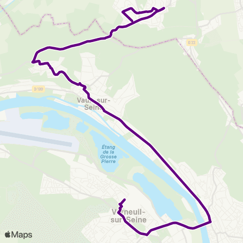 Île-de-France Mobilités Notre-Dame Chemin Vert <> Bas-Rucourt map