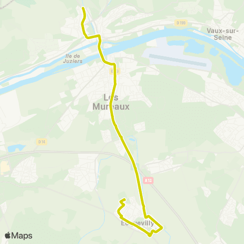 Île-de-France Mobilités Collège Léonard de Vinci <> Rue de Verdun map