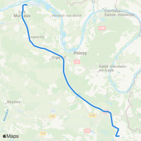 Île-de-France Mobilités Gare des Mureaux (C3) <> Europe map