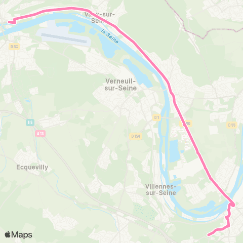 Île-de-France Mobilités Lycée le Corbusier <> Arquebuse map