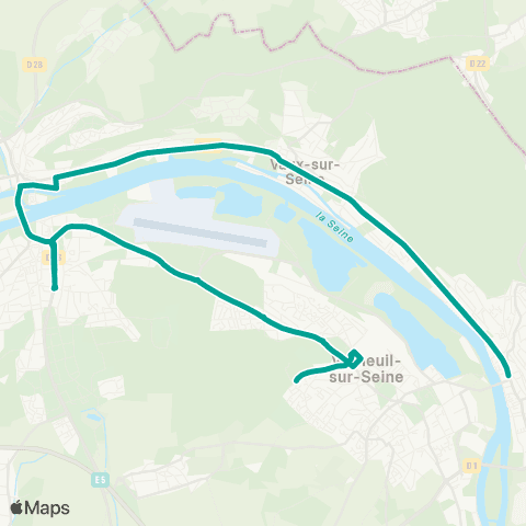Île-de-France Mobilités Senet / Triel-s/-Seine <> Collège Jean Zay map