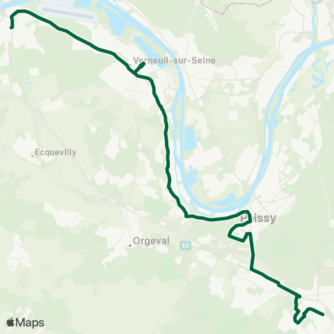 Île-de-France Mobilités Nicot / École Notre-Dame <> Gare des Mureaux (B3) map