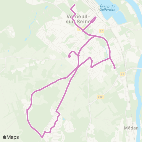 Île-de-France Mobilités Gare de Vernouillet-Verneuil (3a) <> Collège Émile Zola map