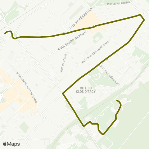 Île-de-France Mobilités La Bruyère <> Gare Sud de Poissy (3d) map