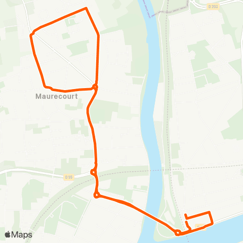 Île-de-France Mobilités Gare de Conflans Fin d'Oise - Quai A2 <> Gare de Conflans - Fin-d'Oise map