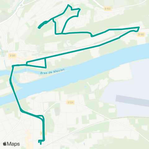 Île-de-France Mobilités Gare des Mureaux (A1) <> Gare des Mureaux (D3) map