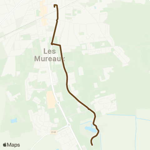 Île-de-France Mobilités Lycée François Villon - Quai 1 <> Gare des Mureaux (D3) map
