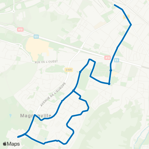 Île-de-France Mobilités Gare rout. Mantes-la-Ville - Quai 23 <> Gare rout. Mantes-la-Ville - Dépose map