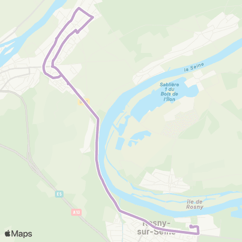 Île-de-France Mobilités Collège Sully <> Centre Commercial map