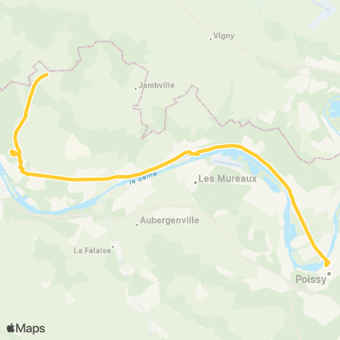 Île-de-France Mobilités Gare Routière N. (A0) <> Hauts de Limay map