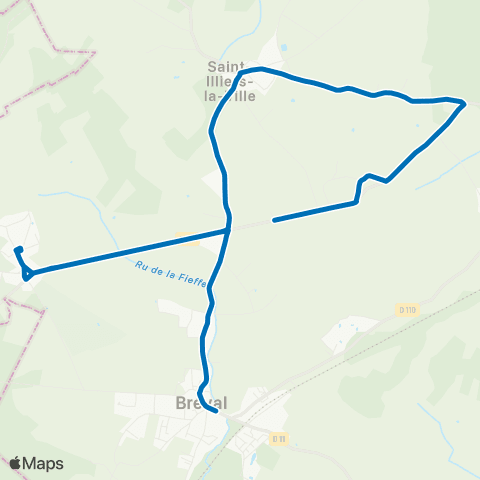 Île-de-France Mobilités Collège les Nénuphars <> Saint Laurent map