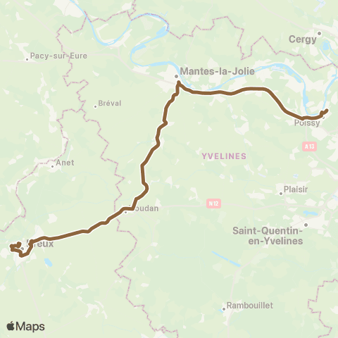 Île-de-France Mobilités La Sablonnière <> Stellantis map