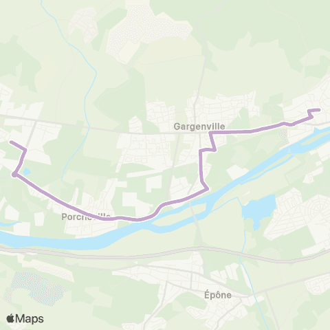 Île-de-France Mobilités Lycée Condorcet - Quai 3 <> Gare de Juziers map