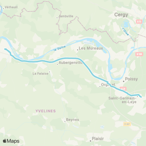 Île-de-France Mobilités Gare rout. Mantes-la-Ville - Quai 30 <> Rép. map