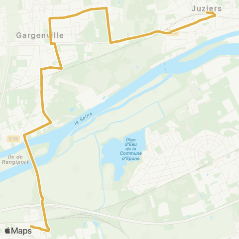 Île-de-France Mobilités Gare d'Épône - Mézières <> Gare de Juziers map