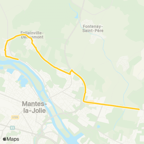 Île-de-France Mobilités Collège Jacques Cartier <> Mairie map