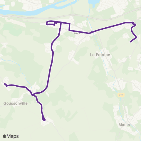 Île-de-France Mobilités Gare d'Épône - Mézières <> Église map