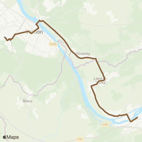 Île-de-France Mobilités Lycée Saint-Adjutor <> Gare Routière map