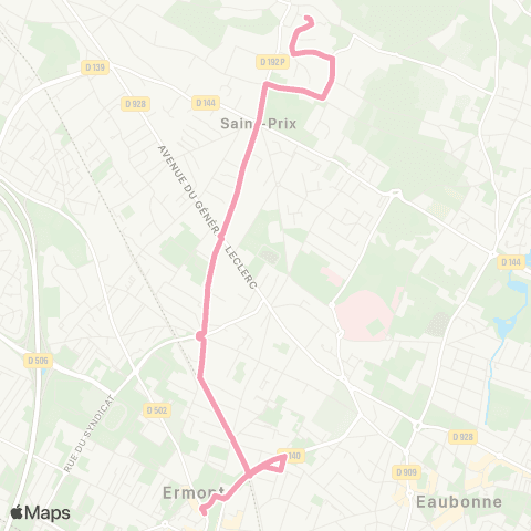 Île-de-France Mobilités Gare du Gros Noyer <> Léon Cordier map