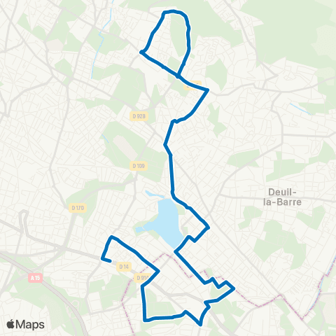 Île-de-France Mobilités Dr Schweitzer <> Gare de Saint-Gratien map