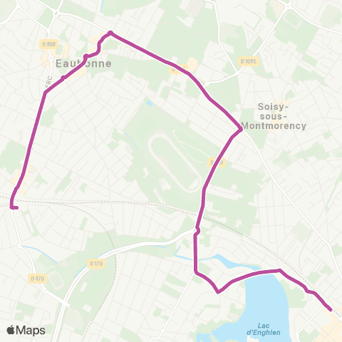Île-de-France Mobilités Gare d'Enghien-les-Bains <> Gare d'Ermont - Eaubonne map