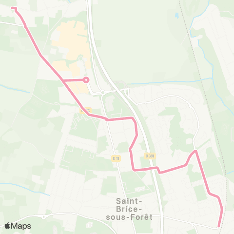 Île-de-France Mobilités Gare de Sarcelles - St-Brice <> Mairie map